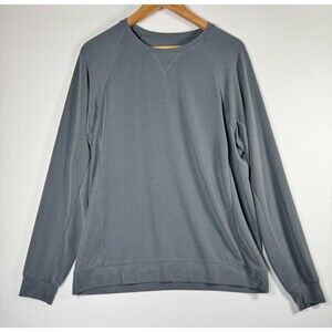 Cozy Earth Sweatshirt Mens Small Gray Crewneck Long Sleeve Loungewear Minimalist